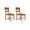 Brown, variant on Warren Set of 2 Brown Solid Wood Dining Chairs with Ladder Back