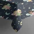 thumbnail image 3 of Dark Blue Fairy Princess Pattern Rectangle Tablecloth 60"x84",Waterproof Polyester Rectangle Table Cloth, Wipeable Spillproof Polyester Tablecloth for Dining, Camping, Indoor and Outdoor, 3 of 5
