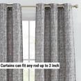 thumbnail image 2 of THD Avi Jacquard Slub Texture - Privacy Curtains with Grommet Lightweight Window Curtains Drapery Panels for Bedroom, Dining Room & Living Room, 2 Panels (37 x 84 Inch, Charcoal Grey), 2 of 7