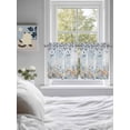 thumbnail image 3 of Blue Beige Coastal 2 Panel Kitchen Curtains for Small Windows, Beach Starfish Summer Eucalyptus Ombre Bathroom Tier Curtain, Short Window Treatment for Bedroom/Living Room 55"x36", 3 of 6