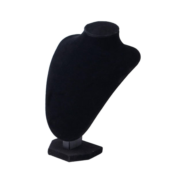 Collar organizador de joyería Yuyangstore Terciopelo Negro 21x15 Soporte para busto de collar