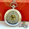 thumbnail image 6 of Open Center Face Design Silver Color Anti-Tarnish Pocket Watch PW 64-SS, 6 of 6