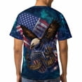 thumbnail image 5 of LAOLIUSN Men's American Flag Eagle T-Shirt, 3D Patriotic Graphic Tee, S-4XL, S-4XL, 5 of 7