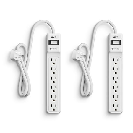 UPC: 0718103313179 | NXT Technologies 6-Outlet Surge Protector 2.5ft Cord 500 Joule NX54311