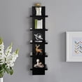 thumbnail image 2 of 5 Tier Wall Shelf Unit, Black Wall Shelf, Multifunctional Display Floating Shelf, Bedroom and Home Decor Organizer, 2 of 7