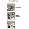 thumbnail image 4 of Contenedor de cepillo de dientes Bearachild cerámica floral blanco lechoso, 4 of 6