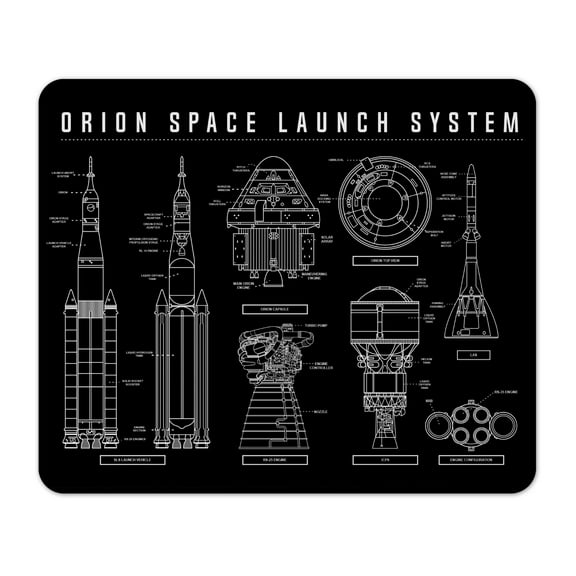 NASA Space Launch System Orion Mouse Pad 1/8 Thick