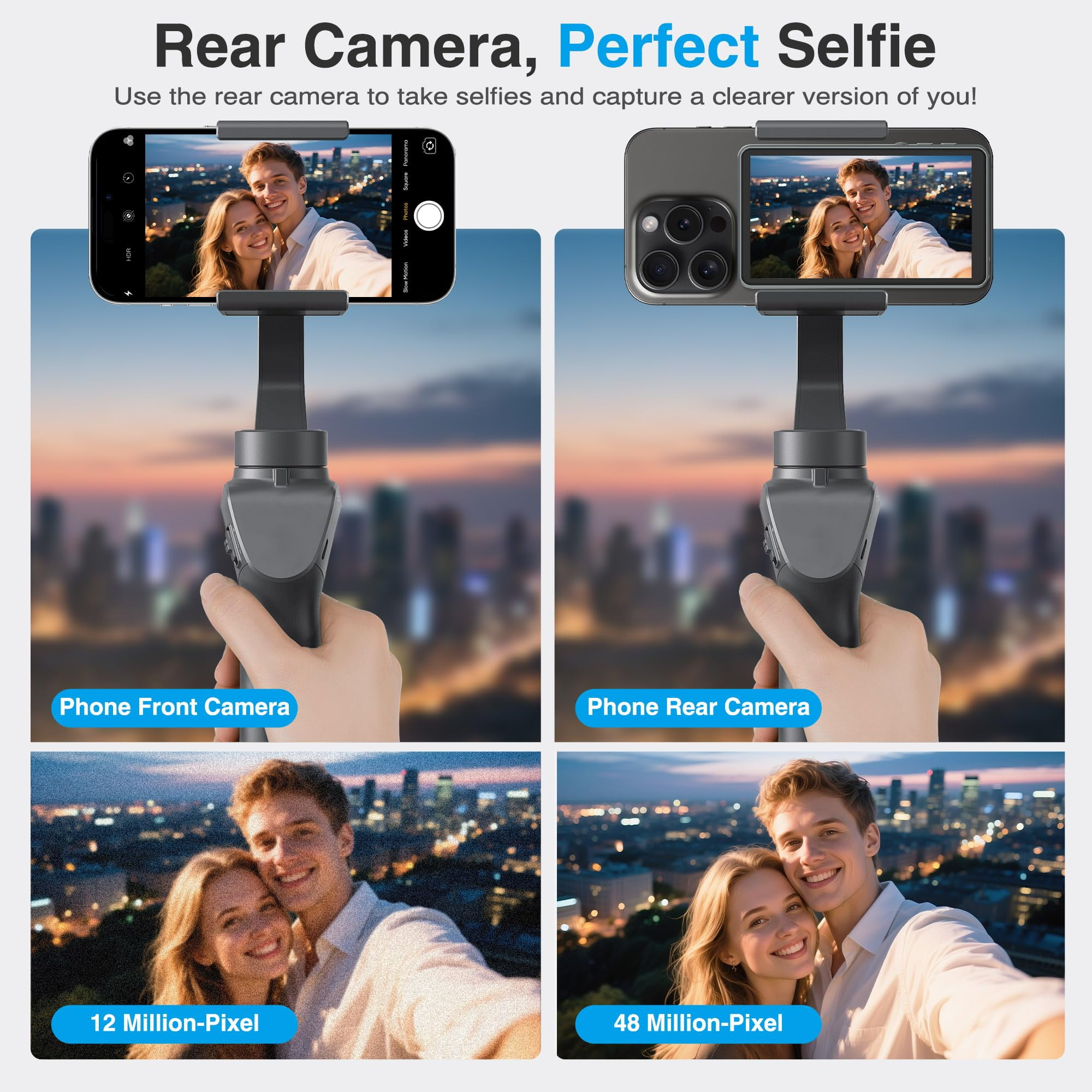 Back Camera Selfie Monitor Magnetic Phone Vlog Selfie Monitor