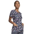thumbnail image 5 of Infinity Scrubs Top For Women Round Print Neck CK609, 5 of 6