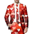 thumbnail image 4 of CONZONE Valentines Suit Jacket for Men Casual Men's Blazer Valentine's Day Love Heart Graphic One Button Elegant Slim Fit Dress Jacket for Performance,Prom,Wedding, 4 of 4