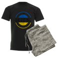thumbnail image 6 of CafePress - Peace Love Ukraine Pajamas - Men's Dark Loose Fit Cotton Pajama Set, 6 of 7