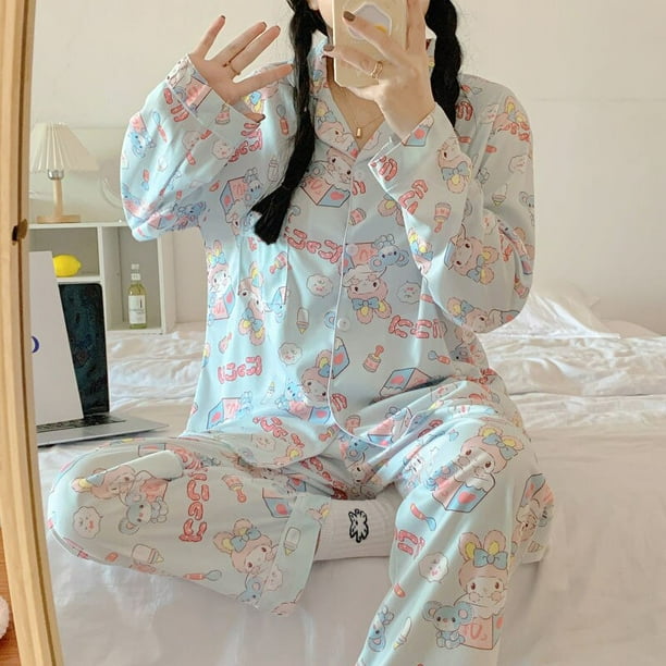Camiseta Kawaii Sanrios Kuromi My Melody Cinnamoroll para niña, pijama con estampado de corazón de dibujos animados, conjunto de ropa para el hogar, regalo para niña, novedad de 2022 gym unisex