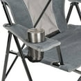 thumbnail image 4 of GCI Outdoor Comfort Quad Lightweight Foldable Camping Chair, Heathered Pewter, 4 of 11