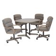 thumbnail image 5 of Caster Chair Company 5-Piece 42x42 Caster Dining Set Wood Edge Laminate Table Top & Graphite Chairs, 5 of 25