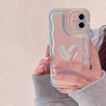 thumbnail image 1 of Funda para iPhone 14 Pro con decoración de corazón rosa láser, Sunny Multi, 1 of 5
