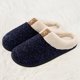 thumbnail image 5 of Zapatilla de espuma viscoelástica para hombre, suela de goma antideslizante, zapato de casa cómodo similar a la lana (azul S) Likrtyny Tenis De Mujer Tenis De Hombre, 5 of 8