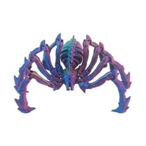 Halloween Decorations Colorful Tarantula Skeleton Movable Model Ornament 3D Printed Spider,Articulated Models,Realistic Flexible Joint Animal Ornament Figurines,Funny Toy Halloween Decor