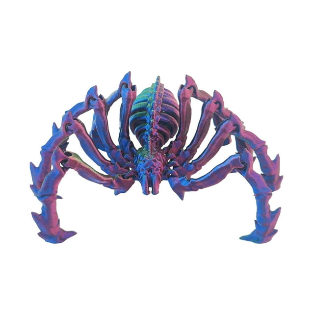 Aqestyerly Squelette Tarantule Modèle d'Araignée Mobile Ornement Imprimé 3D Squelette Loup Araignée Articulation Modèle Animal Mobile