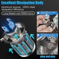 thumbnail image 5 of 6000LM LED Moto Light Bulbs H4 BA20D LED Motorcycle Headlight Bulbs White Yellow Lamp Fog Lights Headlamp, 5 of 5