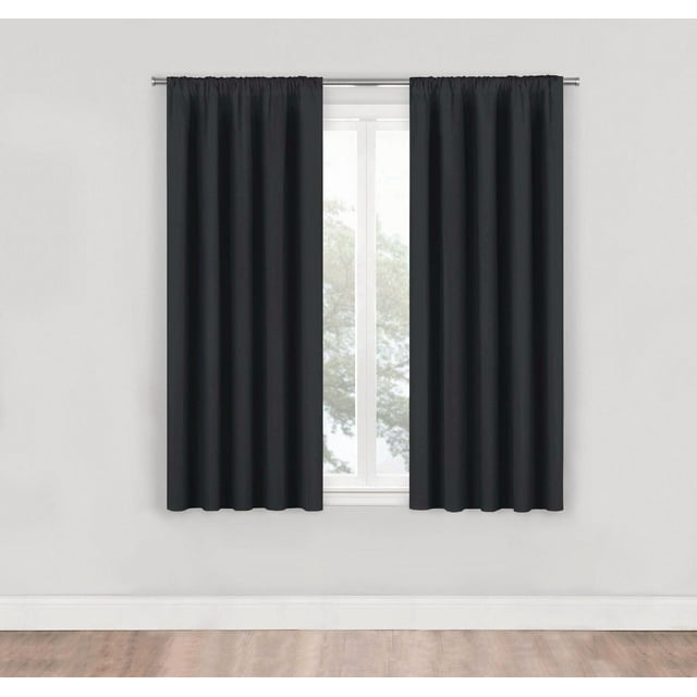 Mainstays 100% Blackout 63" Window Curtains Panel Pair