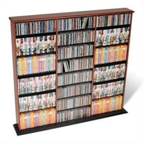Kingfisher Lane 51" Triple CD DVD Media Storage Rack in Cherry