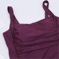 thumbnail image 5 of "Women's Vintage Bathing Suit Square Neck High Cut Ruched Swimsuits For Belly Slimming Swimsuit", 5 of 5