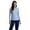 Ink/White, variant on IBKUL Women's Landon Stripe II Print Long Sleeve Mock Neck Top, Color: Peach/White, Size: XL