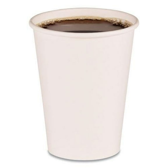 Boardwalk Paper Hot Cups, 12 oz, White, 50/Sleeve, 20 Sleeves/Carton