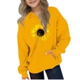 thumbnail image 3 of MKOSPLRT Floral Hoodies for Teen Girl with Pocket Long Sleeve Fall Sweatshirts Casual Pullover Tops Comfy Sweat Shirts 4-14 Years, 3 of 5