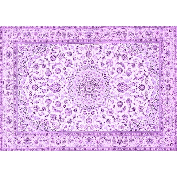 Ahgly Company Indoor Rectangle Persian Purple Traditional Area Rugs, 5' x 7'