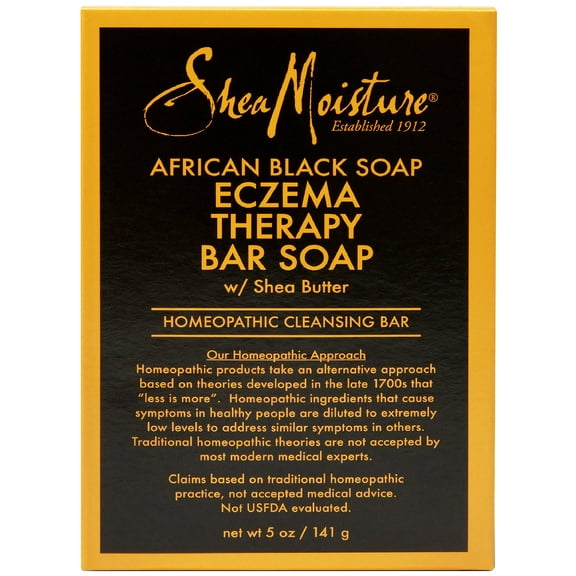 Shea Moisture African Black Soap Eczema Therapy Bar Soap Sulfate Free, 5 oz