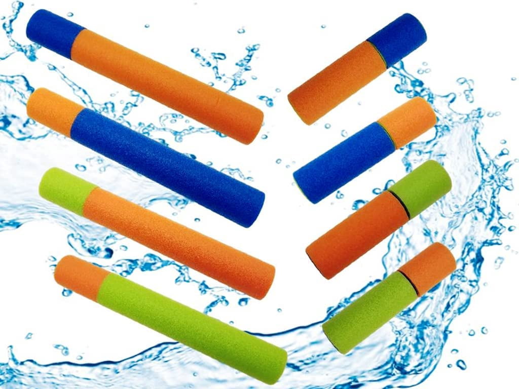 Lot de 3 pistolets à eau multicolores de 8 cm - Très grande portée Lot de 3 pistolets à eau multicolores de 8 cm - Très grande portée