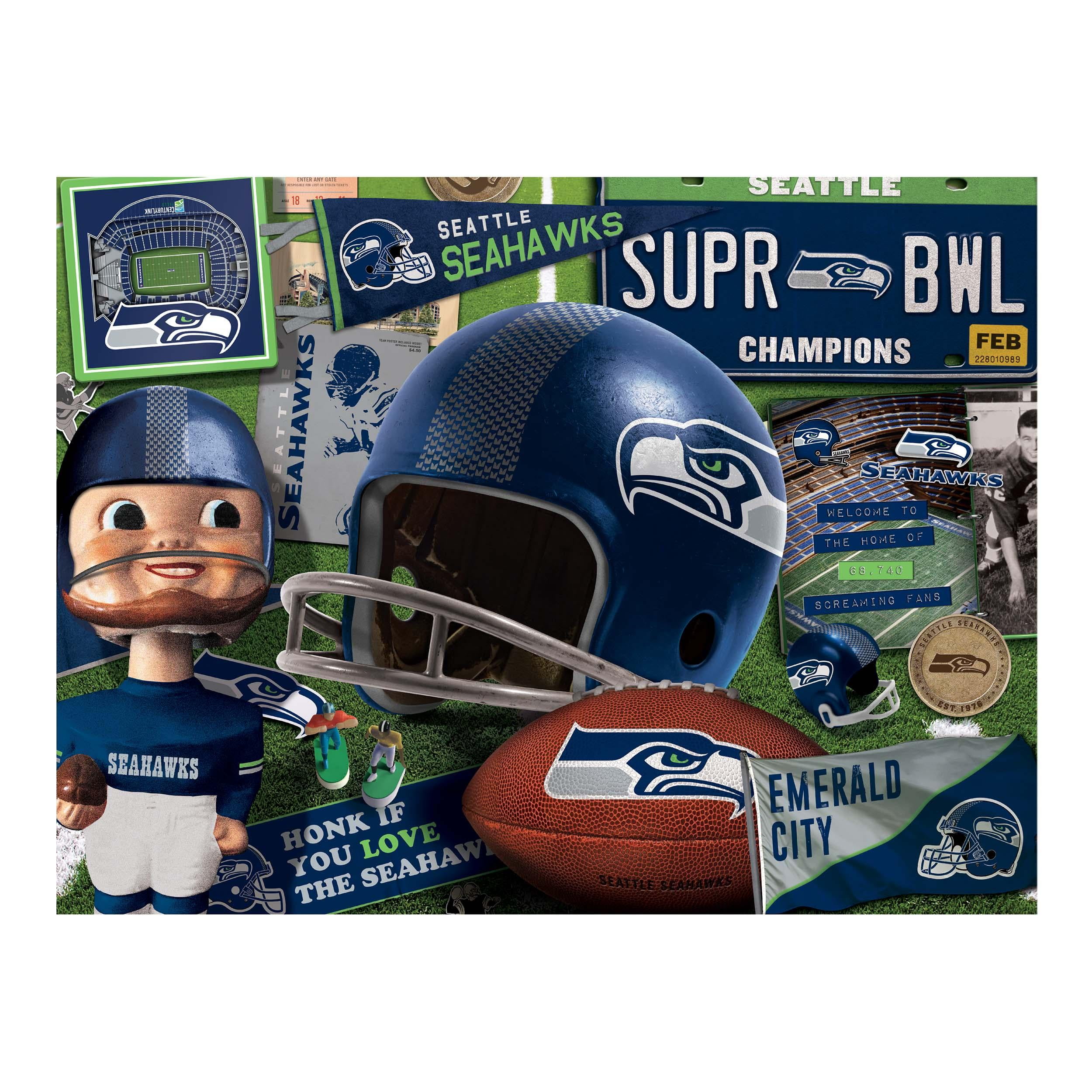 YouTheFan NFL Seattle Seahawks Retro Series Puzzle – 500 PC