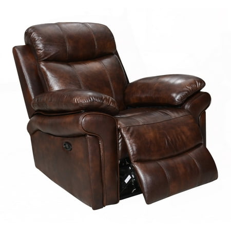 - Hudson Top Grain Leather Power Recliner