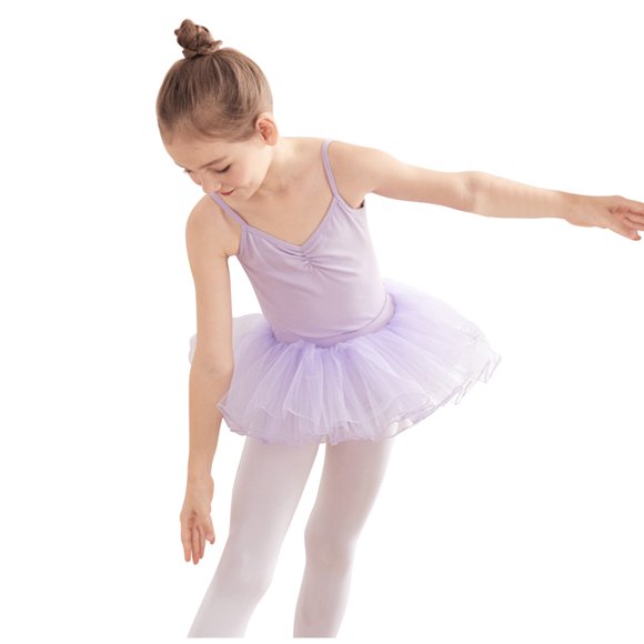 Liquidation d'Économies d'Été! PEZHADA Justaucorps de Ballet pour Filles, Vêtements de Danse pour Bébés Filles et Enfants, Justaucorps d'Été à Bretelles Croisées dans le Dos, Vêtements d'Entraînement, Combinaison de Ballet une Pièce pour le Gym, Ensemble Jupe à Bande Élastique, Violet