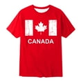 thumbnail image 5 of MIASHUI Journée Nationale Européenne Canadienne Feuille d'Érable Imprimée Garçons T-Shirt Décontracté Confortable à Manches Courtes pour Activités Extérieures Rouge, 3-4 Ans, 5 of 5