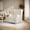 Off-White Boucle, variant on Flash Furniture Swivel Glider Rocker Recliner Chair, Manual 360 Degree Swivel Wingback Recliner Perfect for Living Room, Bedroom, or Nursery in Cream