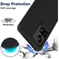 thumbnail image 3 of for Motorola Edge Plus 2023 Case: Dual Layer Protective Heavy Duty Cell Phone Cover Shockproof Rugged with Screen Protector - Military Protection Bumper Tough - Motorola Moto Edge+ Plus 2023, Black, 3 of 9