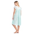 thumbnail image 2 of Women's Fancy Lace Neckline Silky Tricot Nightgown - Mint Green - Medium, 2 of 4