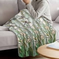thumbnail image 3 of Dark Green Grass Blanket Soft Cozy Warm Throw Blanket for Couch, Plush Fuzzy Flannel Fleece Blankets for Sofa, Flower Dragonfly Retro Pastoral Rustic Bed Blankets Lightweight Gifts for Women, 50"x80", 3 of 9