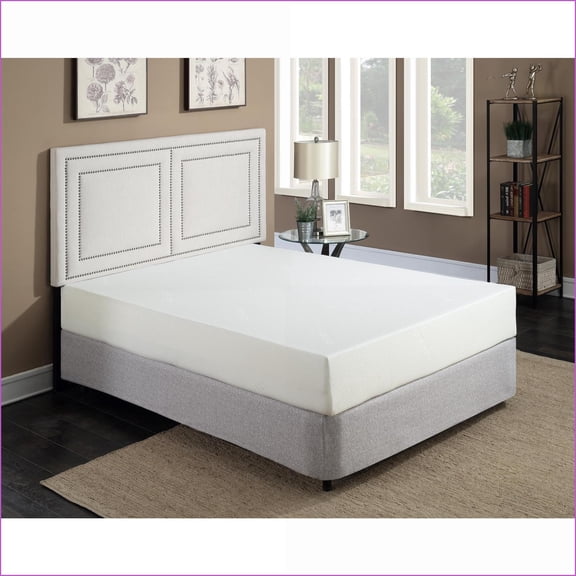 Mattresses, 10 in. California King Gel Memory Foam Mattress with Breathable Aloe Vera Cover | White | Polyester