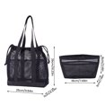 thumbnail image 3 of Extra-Large Drawstring Mesh Beach Bag With Reinforced Handles And Bottom Band, 12.99 Inch x 10.62 Inch Spacious Design For Towels Sandals And Snacks K, 3 of 6