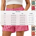 thumbnail image 3 of yillto Women's Lounge Shorts Cute Soft Elastic Waist Striped Pajama Bottoms Boxer Shorts Sleepwear, 3 of 6