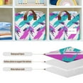 thumbnail image 4 of Yayeee Foldable Storage Basket for Shelves with Handles Set of 2 Waterproof Cloth Bins, Abstract Drawing, 4 of 7