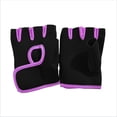 thumbnail image 3 of Gloves Unisex Half Finger Workout with Wrist Support Gym Weight Lifting Purple by Duoif, 3 of 3