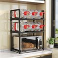 thumbnail image 5 of 1 Microwave Storage Rack, Space Saving Countertop Kitchen Utensil And Cutlery Storage Rack, Plastic Kitchen Accessory Rack, 5 of 5