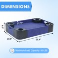 thumbnail image 3 of INTER HUT Floating Tray for Pool, Wicker Floating Serving Tray, Drink Tray, Snack Tray for Swimming Pool Floats, Blue, 3 of 9