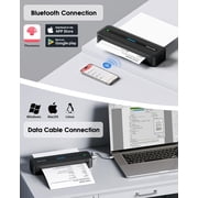 Portable Printers Wireless, M832 Bluetooth Thermal Printer, Inkless Mobile Printer Support 8.5'' x 11'' & A4 Thermal Paper, Compatible with iPhone Android Laptop for Office Car Home