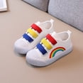 thumbnail image 4 of Chaussures en Toile pour Enfants Printemps et Automne Chaussures Blanches pour Filles Chaussures Simples Arc-en-Ciel Chaussures pour Garçons Chaussures de Planche Bébé, 4 of 5