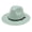 Green, variant on Women's Wide Brim Felt Fedora Hat: Panama Hat with Leather Band – Flat Brim Jazz Cap for Casual & Formal Wear, Unisex
